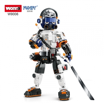 顽界限积木潮玩模型摆件拼装手办玩具工厂批发定制武士w9006