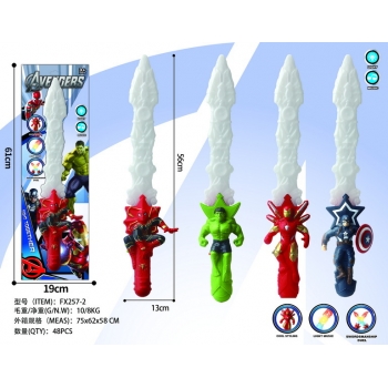 新款闪光漫威复仇者联盟灯光声音刀剑（4款混装）
